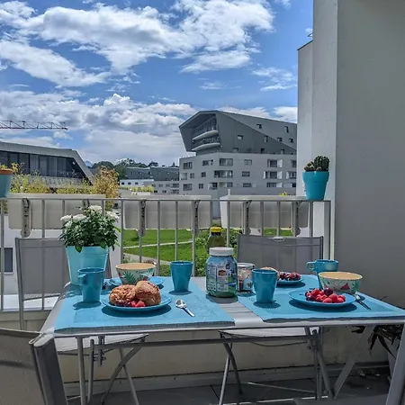 Apartamento Le Bleu Du 3 Etoiles - Secteur Recherche, Calme & Familiale, A 300m Du & De La Vieille Ville, Garage Prive